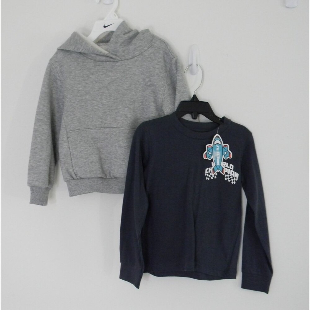 Nike Gray hoodie 3T Pullover with pockets and Bonus 88 Long Sleeve Tee NWOT